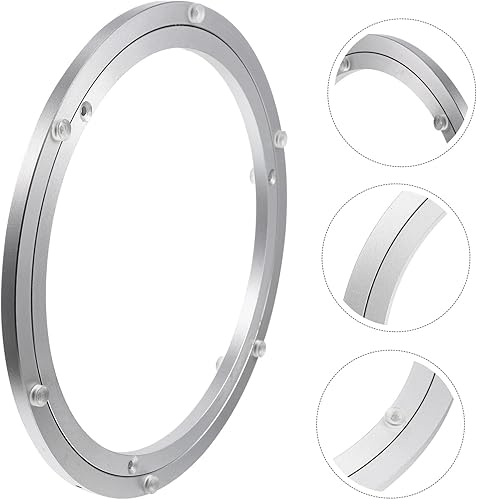 Miniatura 9 de GANAZONO Mesa giratoria Mesa de comedor Accesorios de escritorio Tocadiscos redondos Giratorios Rodamiento giratorio redondo para rotar Estante de