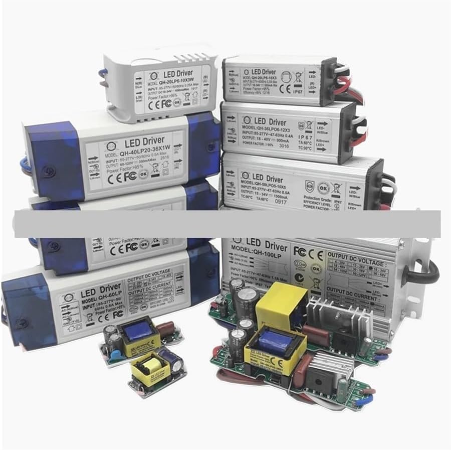 2個のLED電源600mAランプドライバー3W 6W 9W 12W 15W 18W 20W 21W 24W 30W 40W 50W