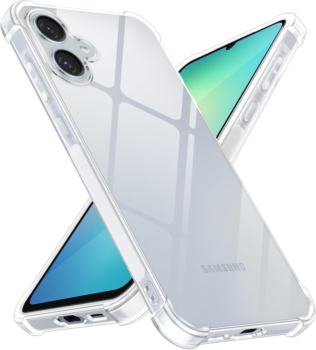 Clear Case for Samsung Galaxy A06 Case,Advanced Airbag Drop Protection Cover,Anti-Yellowing Anti-Scratch Transparent Soft Shockproof TPU Bumper Phone Case for Samsung A06 6.7 Inch