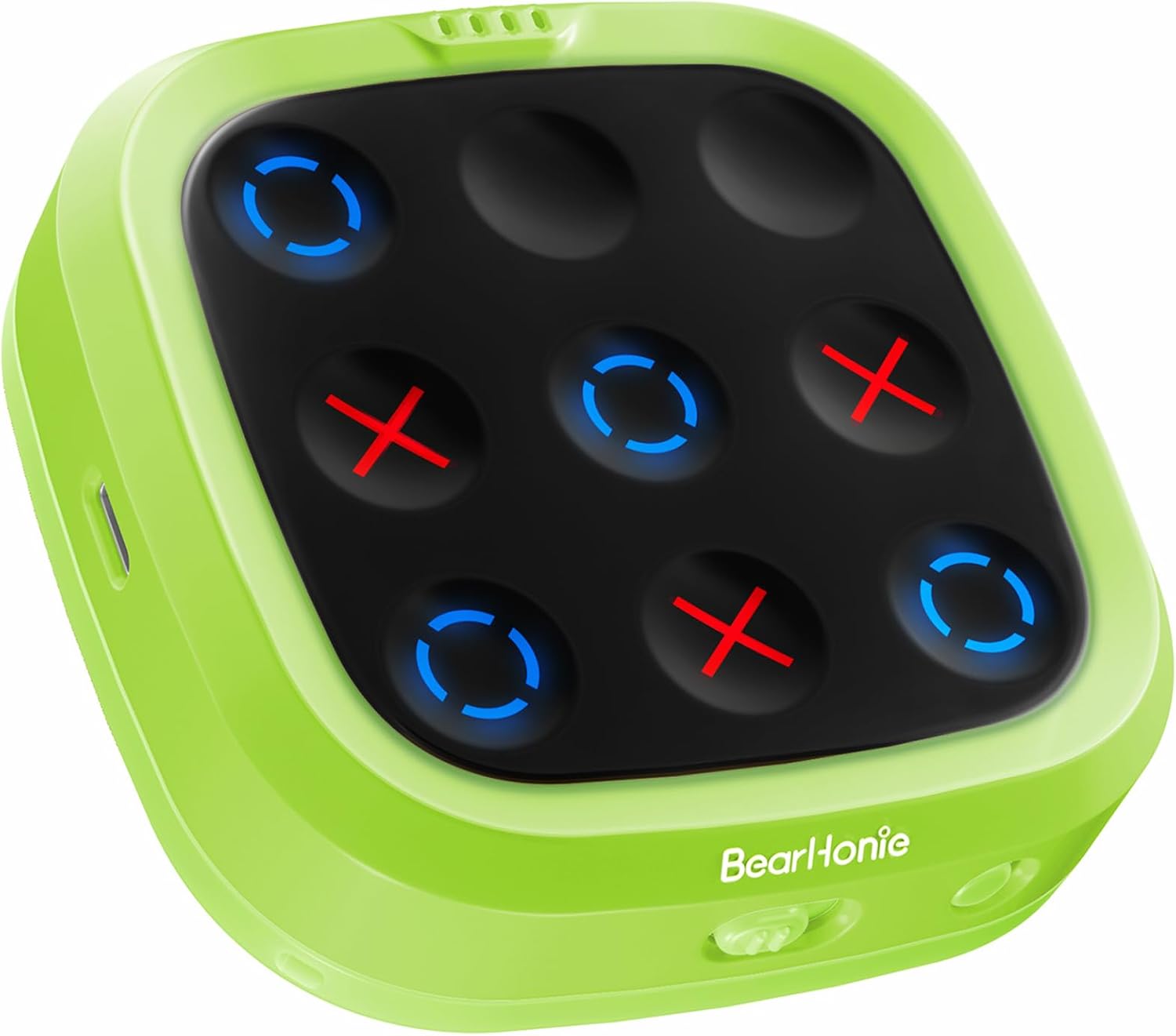 Tic Tac Toe Game, Electronic 4-in-1 Handheld Games, Portable Travel Games for Car Ride, Gifts Idea for Kids and Adults, Birthday Gifts for Boys Girls, Pure Green