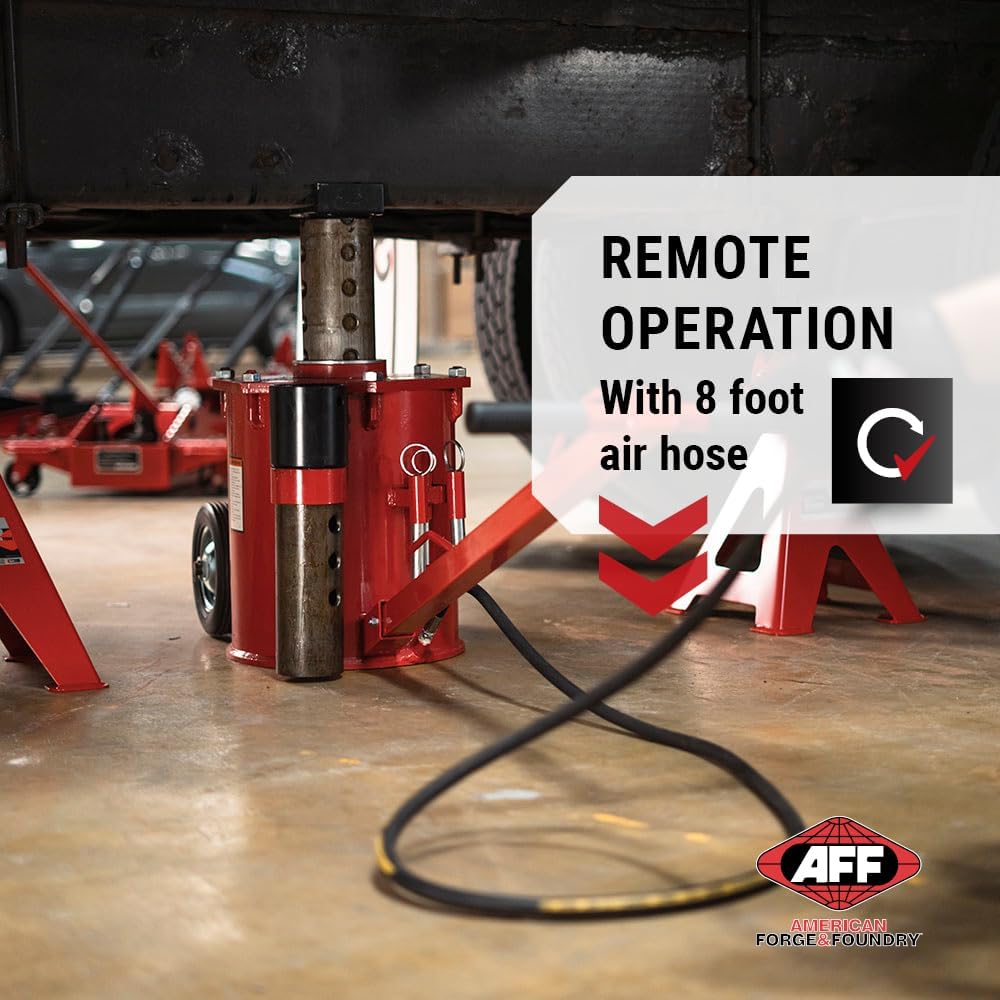AFF 10 Ton Air Lift Jack - Air Assist Hydraulic Jack for Lifting Heavy Trailers, Trucks & Equipment - Heavy Duty