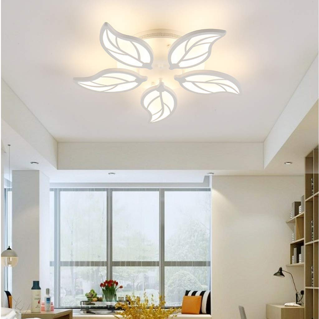 Plafonnier salon moderne dimmable 3000K-6500K et lustre acrylique métal pour chambre