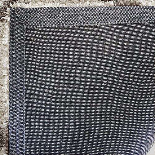 Image of Super Ultra Modern Soft Shaggy Handcrafted Anti-Skid Silk Touch Carpet, Size 12x18 Feet, Color IVORYY /BEIGEE