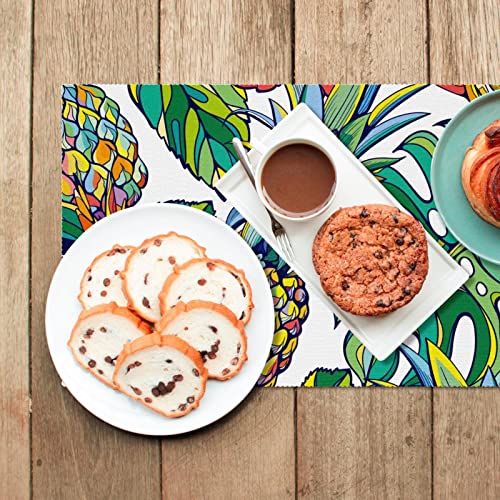 Set de table ananas cuisine lavable et dessous de plat résistant chaleur