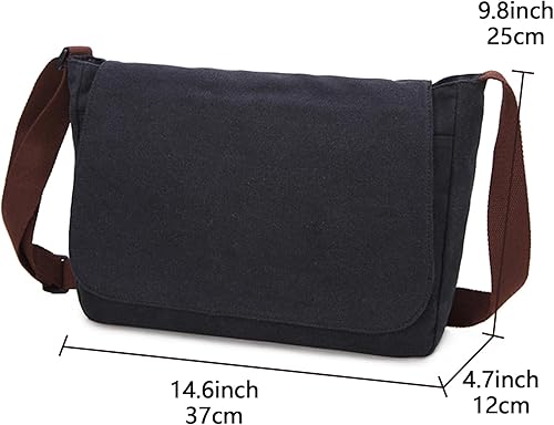 Miniatura 2 de Bolsa de mensajero, bolsa de mensajero de lona, bolsa de hombro, bolsa cruzada, bolsas de mensajero vintage para hombres y mujeres, bolsa de hombro
