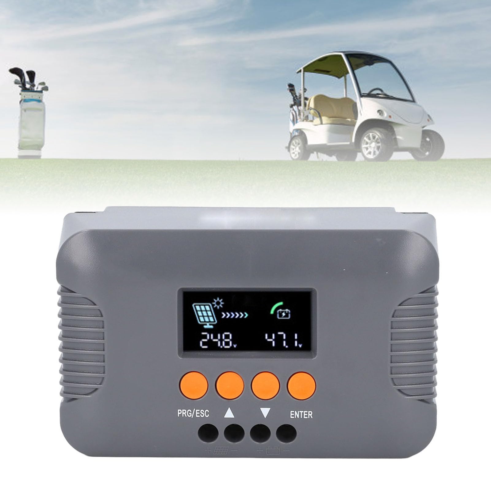 Haofy Regolatore di Carica Solare Regolatore MPPT 10A 24V-72V con Protezioni Elettroniche per Batterie Al Litio