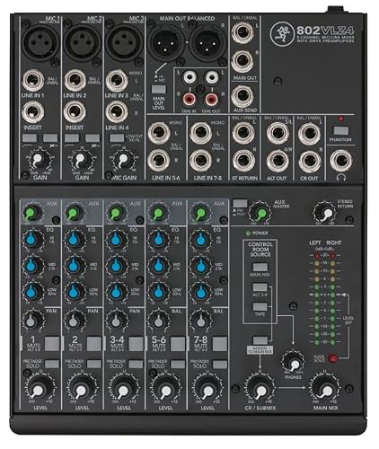 Mackie 802VLZ4, 8-channel Ultra Compact Mixer with High Quality Onyx Preamps