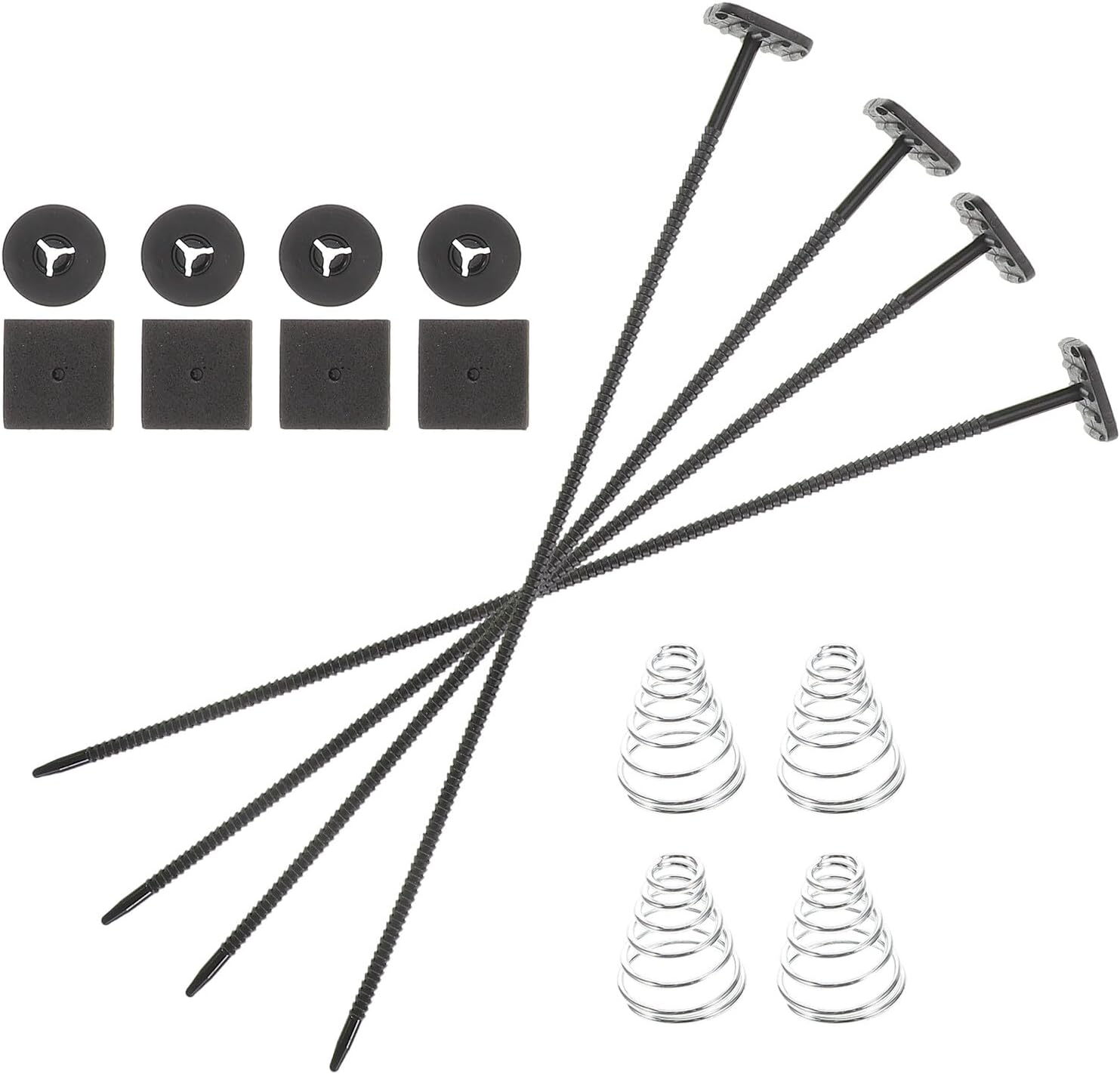 Universal Radiator Fan Mounting Kit with Zip Ties and Spring Brackets, Car Air Conditioner Cooling Fan Accessories Set for Engine Cooling, Suitable for Automotive and Dirt Bikes