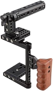 Amazon | CAMVATE カメラケージ 1/4＆3/8ネジ穴 トップハンドル 三脚台