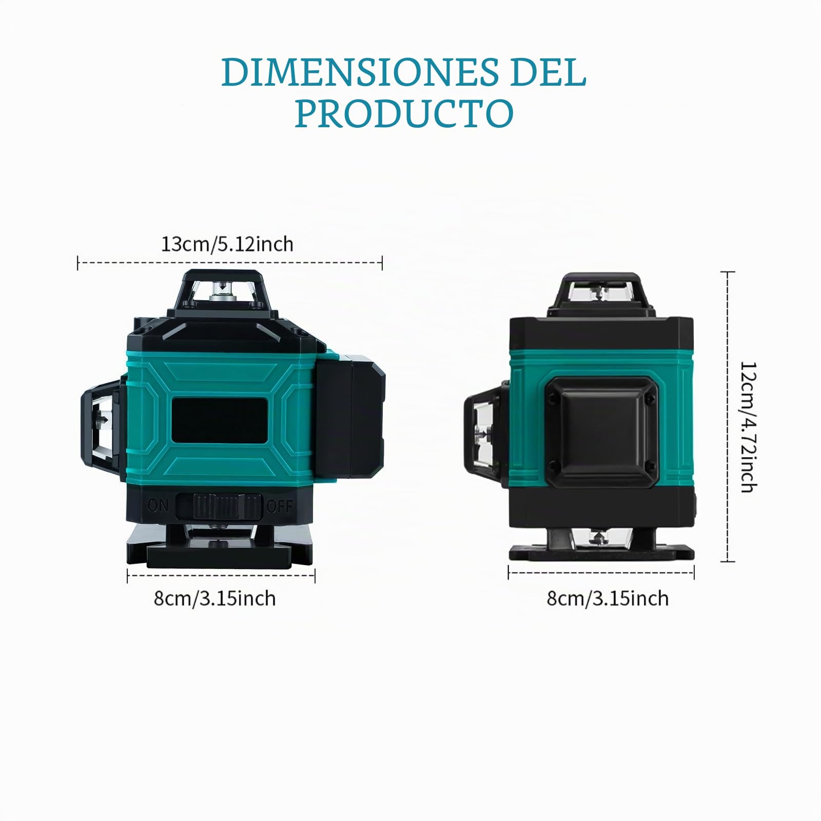 Nivel Laser Autonivelante, 4 x 360° 16 Líneas Nivel Láser Verde Láser De Líneas Cruzadas, Horizontal E Vertical Laser Level Con Trípode, Base Magnética, Soporte Giratorio, Control Remoto