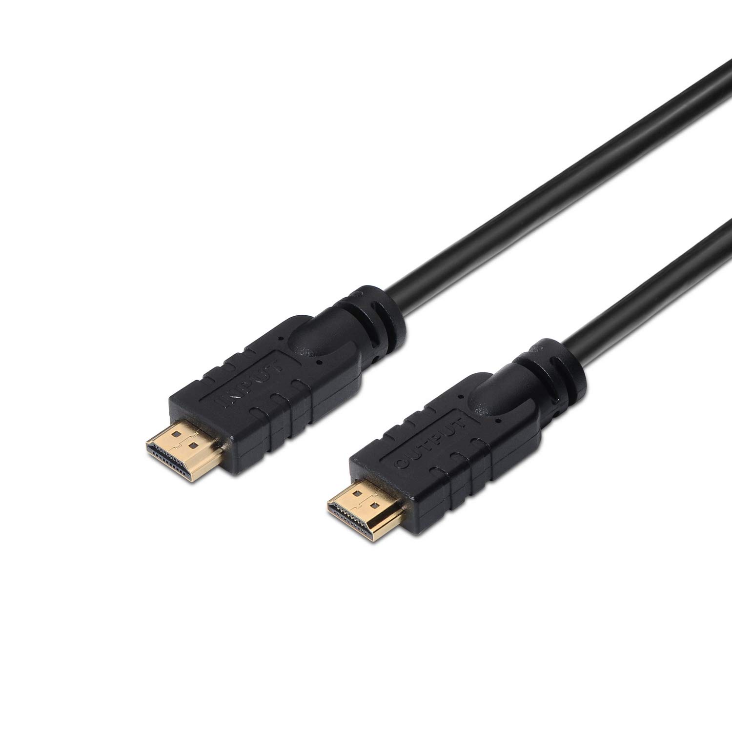 AISENS A119-0106 - Cable HDMI de Alta Velocidad HEC con repetidor (30 m, chipset para amplificar la Señal, Full HD) Color Negro