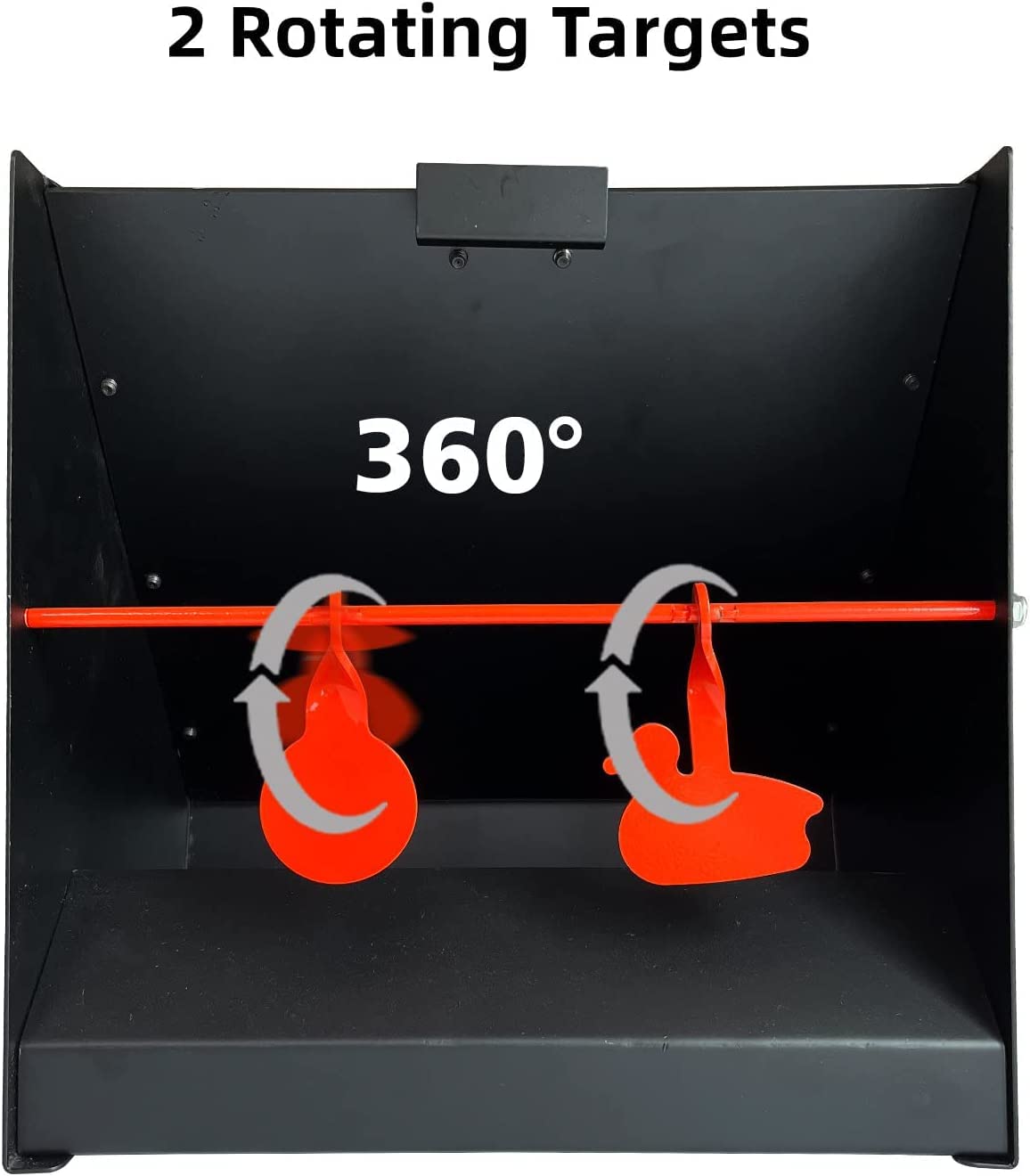 Boîte piège à balles petit calibre Pellet Catcher comprenant cible pendulaire et 5 cibles papier bullseye pour calibre .177 .22, piège à balles pour carabines à air comprimé, airsoft, carabines BB