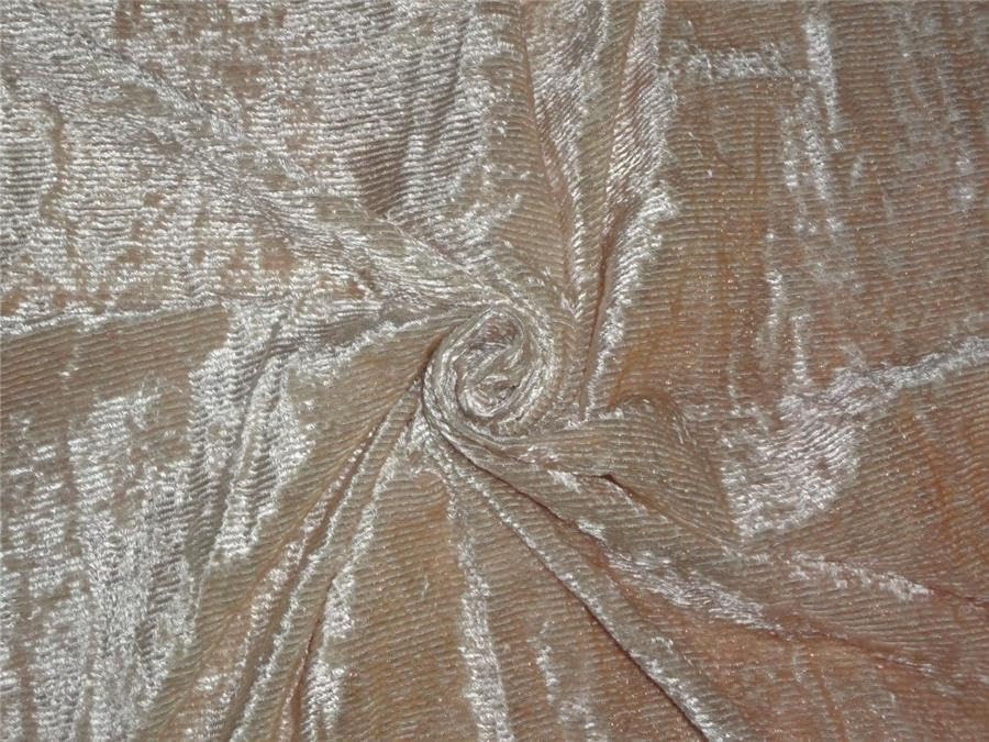 Tissu beige Devore Burnout velours 111cm pour couture créative