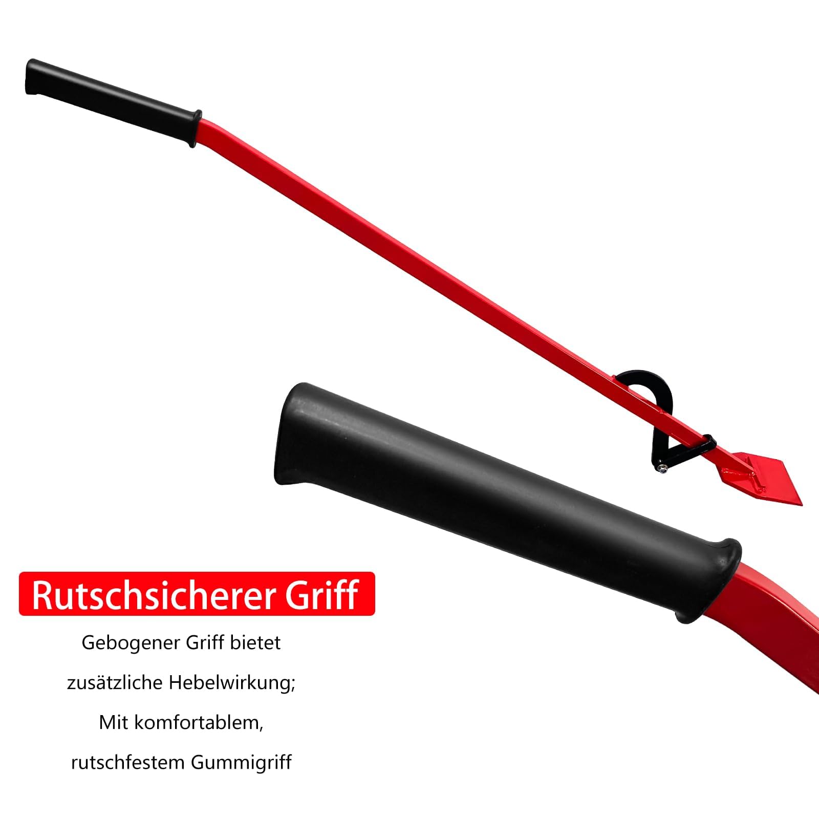 Schwerlast-Fällheber zum Baumfällen 130 cm Stammheber Geschmiedeter Kantheber mit Wendehaken, Ergonomischer Rutschfester Handgriff