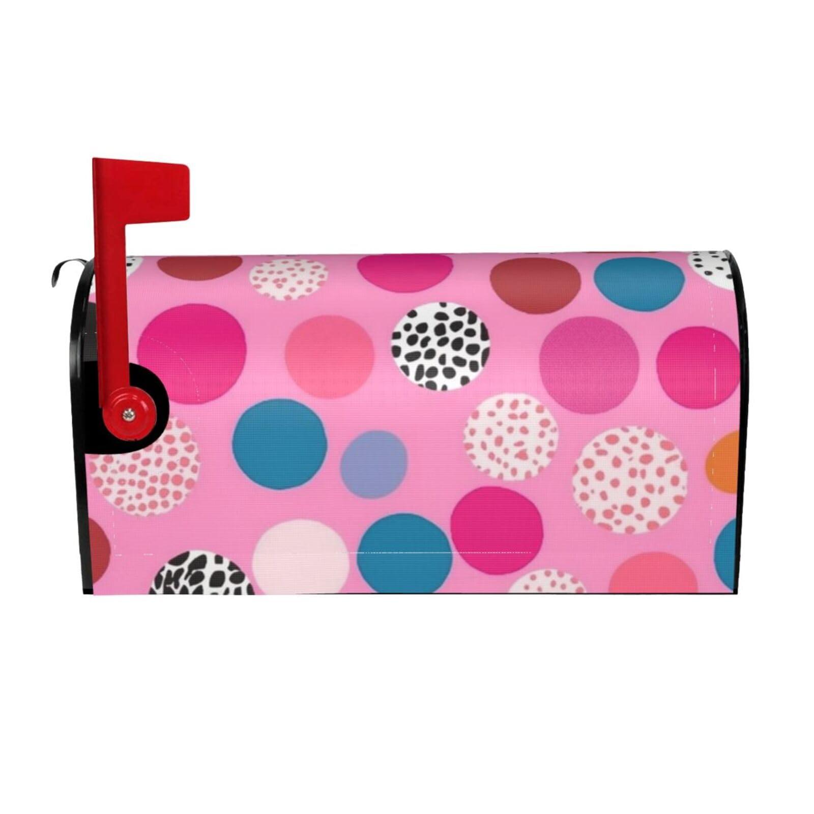 Crazy Polka dots Mailbox Covers Magnetic Wraps Post Letter Box Cover Garden Home Decor 25.5x21 in