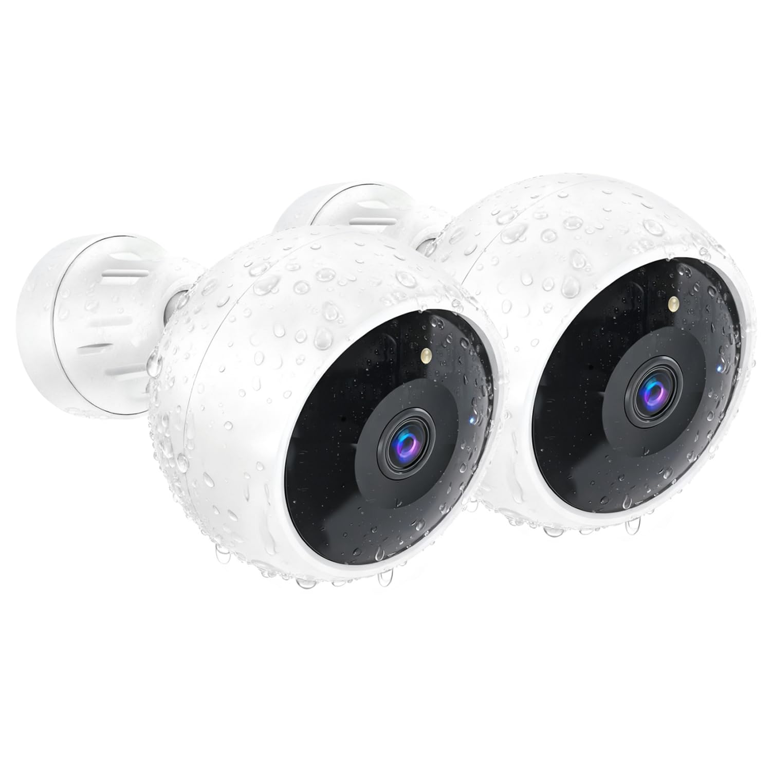 Security Cameras Wireless Outdoor, 2K Camera for Home Security | Battery Camera, Indoor Camera, Color Night Vision, 2.4G WiFi, 2-Way Talk, Siren Alarm, AI Motion Detection, 2 Pack
