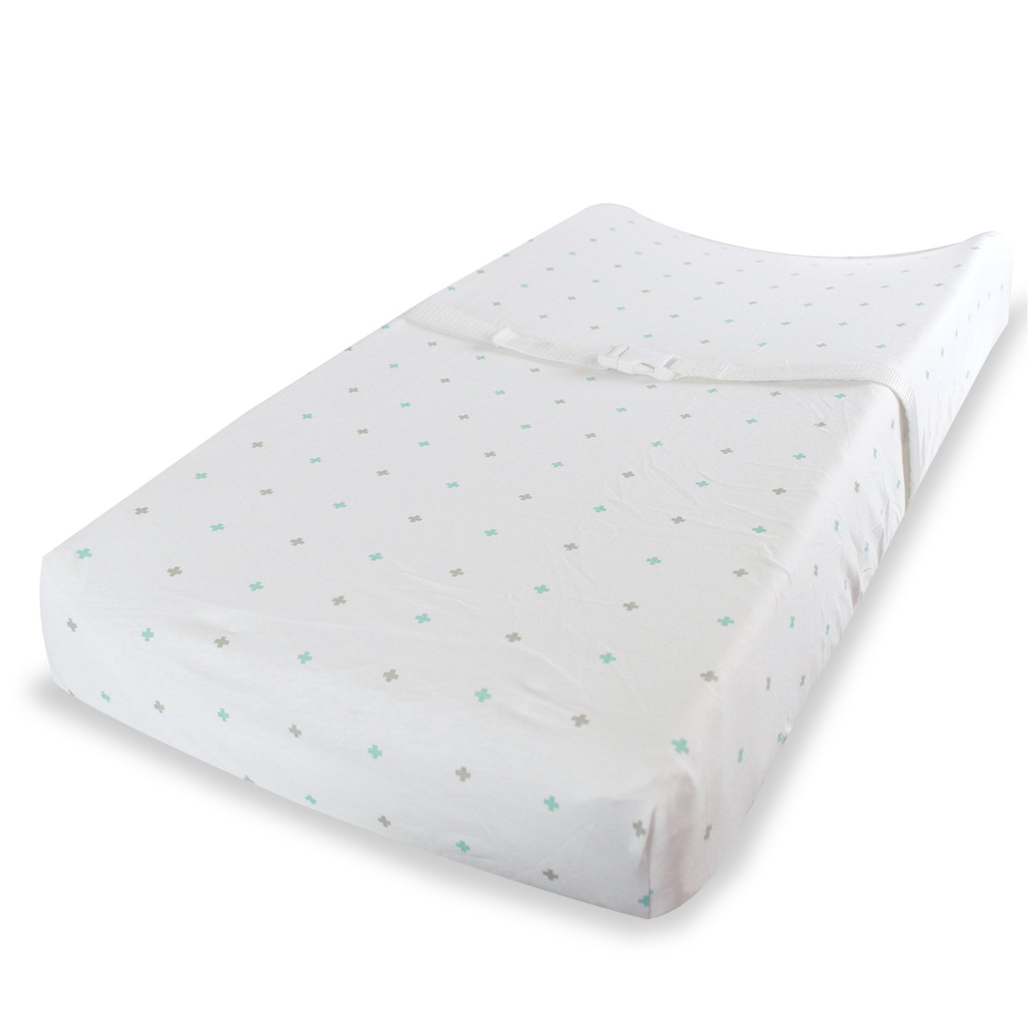 Ziggy Baby Jersey Cotton – pokrowiec na przewijak w kolorze niebieskim i szarym, by Ziggy Baby