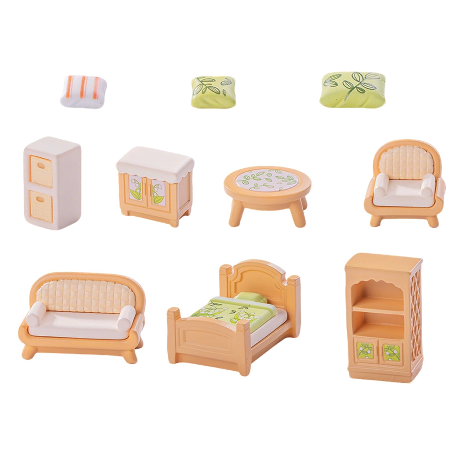 10 Pcs Dolls House Furniture Set, Mini Dollhouse Accessories for decoration