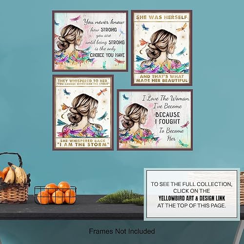 Miniatura 7 de Inspirational Wall Decor positive Quotes - Women's empowerment Boho Wall Decor Motivational poster - Rustic Farmhouse Wall Art for Women -