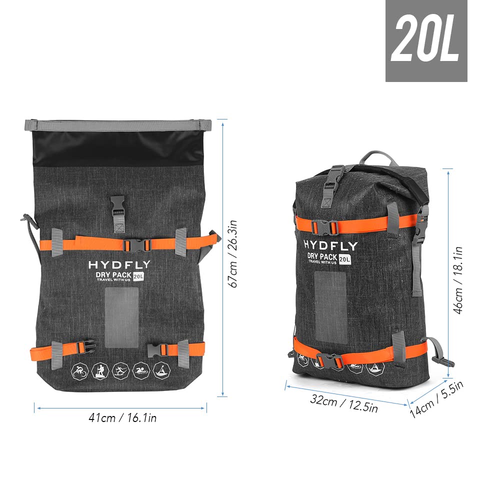 Sac à Dos imperméable à l'eau en Plein air River Trekking Sac à Dos Flottant et Flottant à la dérive Natation Sac à Sec pour Sports Nautiques 10L / 15L / 20L,Outdoor Sac Sac de Sport TPU sa