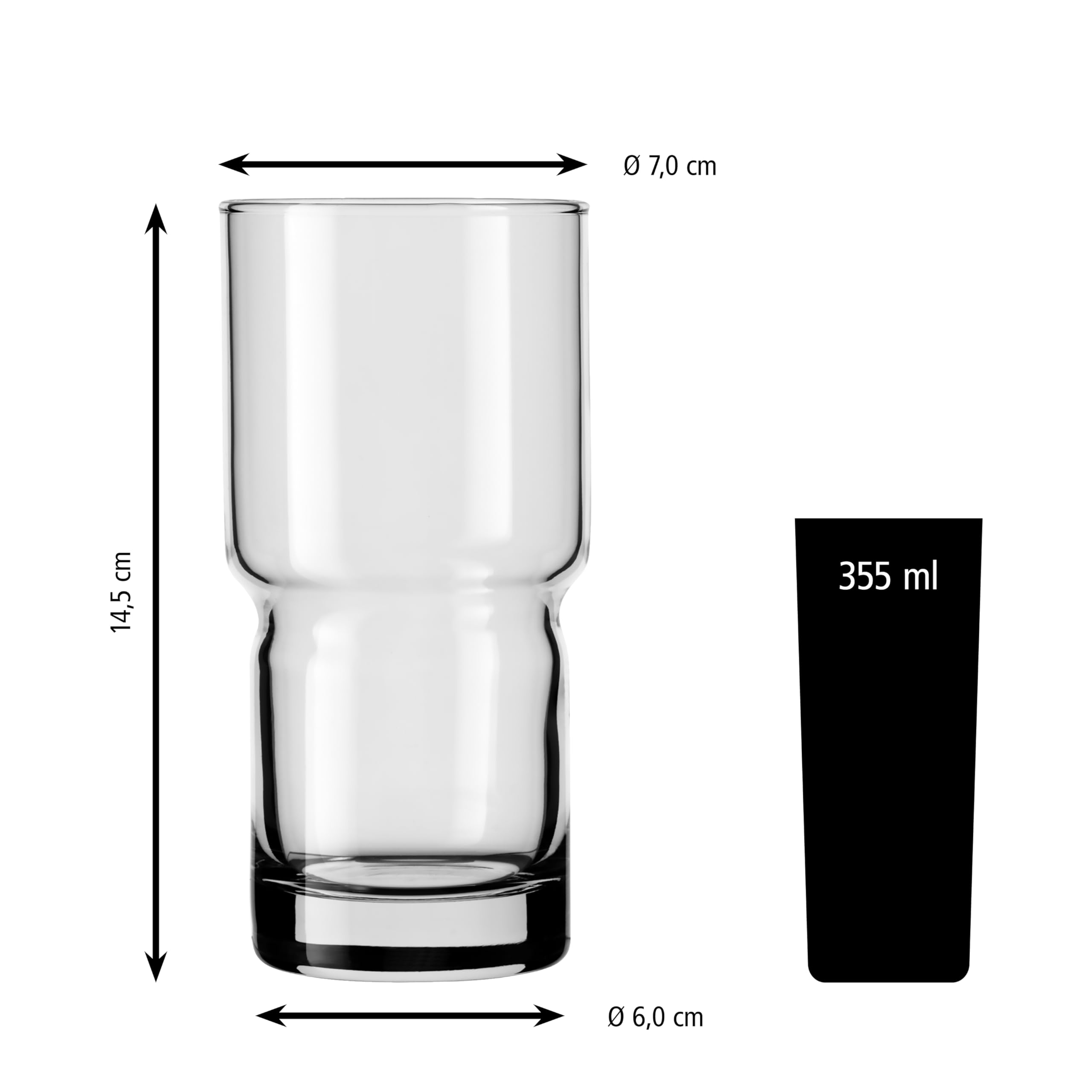 Libbey Trinkglas NEWTON 12er Set stapelbar