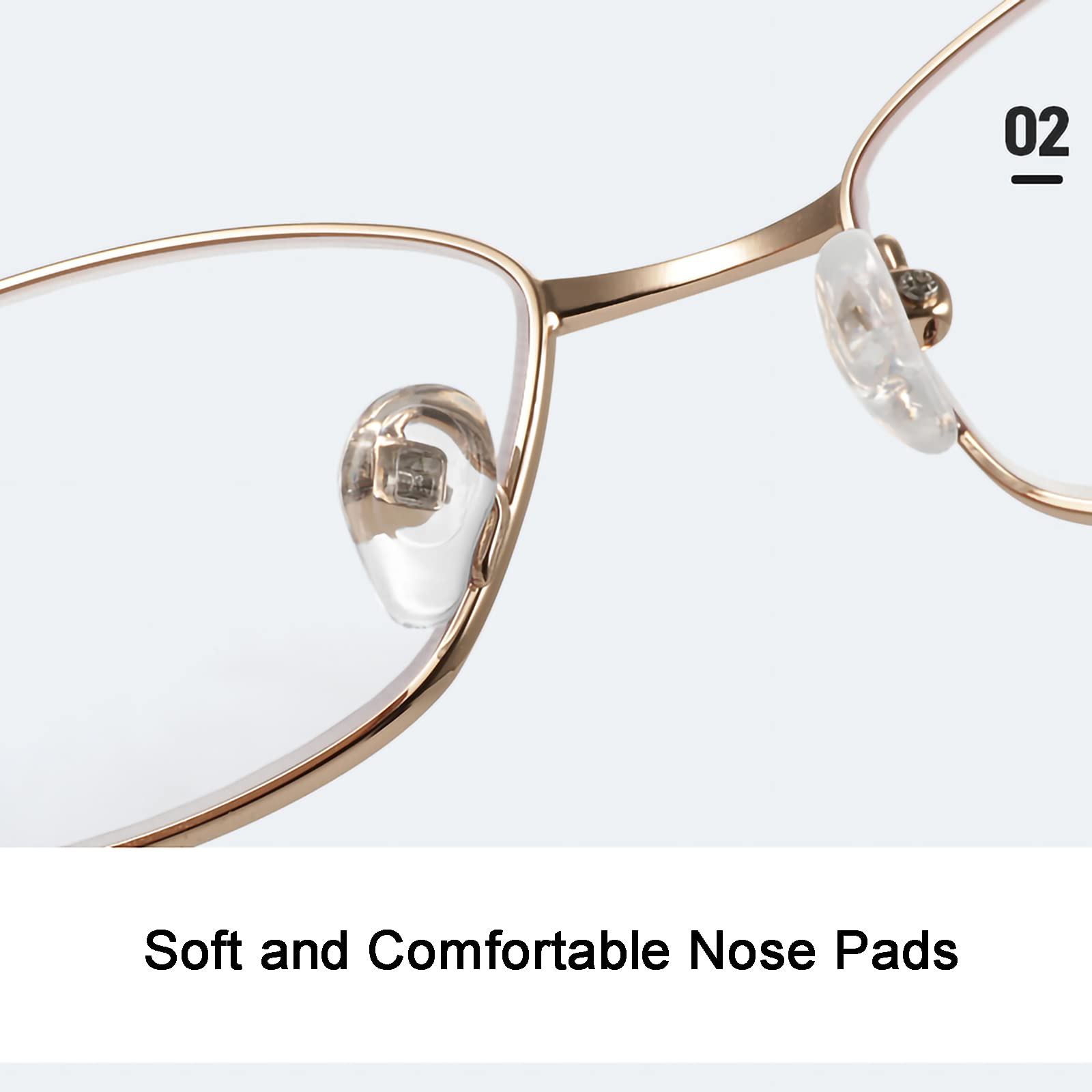 Lesebrille für Damen mit Anti-Blaulicht-Schutz, Computer-Vollrahmen, leichte Gaming-Lesebrille mit Blaulicht-Blockierung, Anti-Ermüdungs-Schutz, Gold, +2,50 (Gold 1)