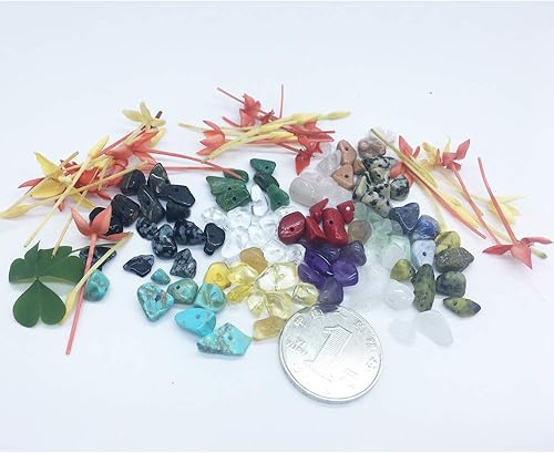 Miniatura 4 de Cuentas de piedras preciosas naturales de forma irregular, chips de piedra de cristal, energía curativa para la fabricación de joyas (15-2)