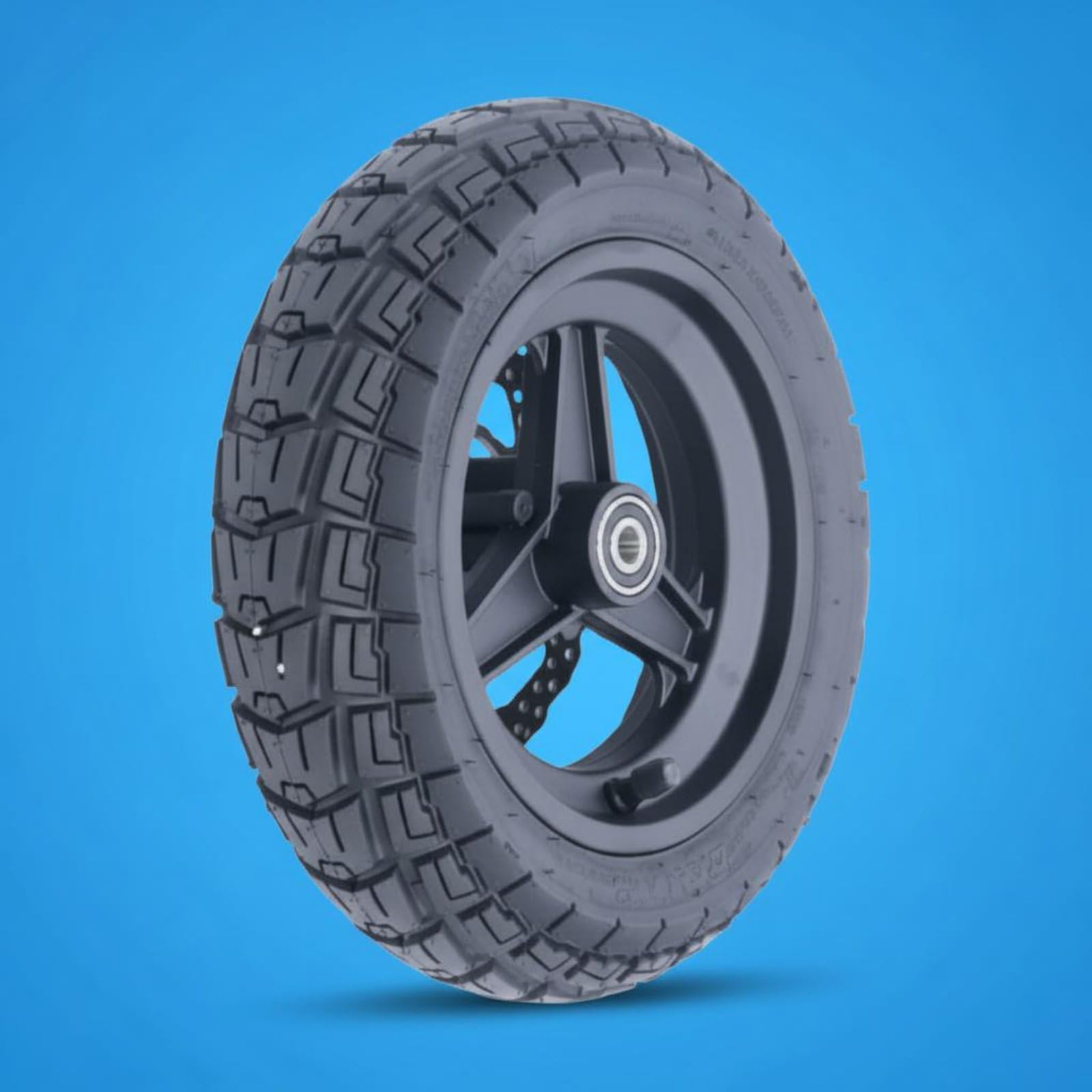 Ruota Monopattino Elettrico Ruota Anteriore Completa Cerchio Mozzo Tubeless Pneumatica Spessa Presa Trattrice in Alluminio Lega Gomma Adatta a Pendolari Tragitti Urbani Spostamenti