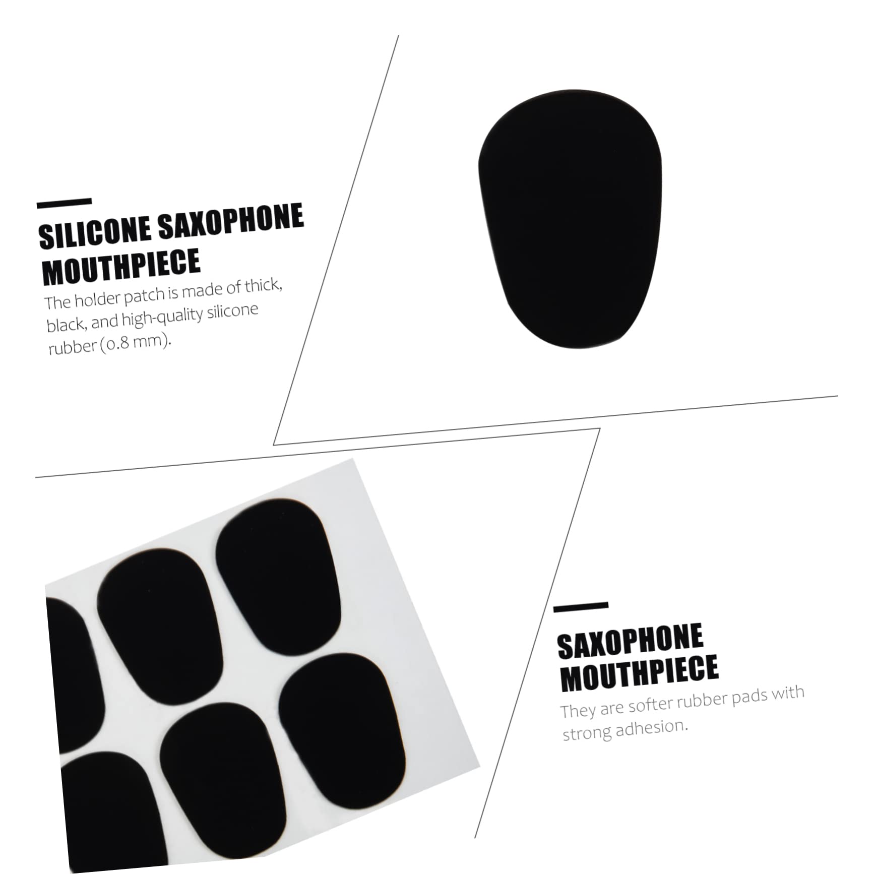 VANZACK 64Pcs Alto Saxophone Tooth Pads Durable Cushions for Comfort and Vibration Reduction Easy Replacement for Saxophone and Clarinet Mouthpieces