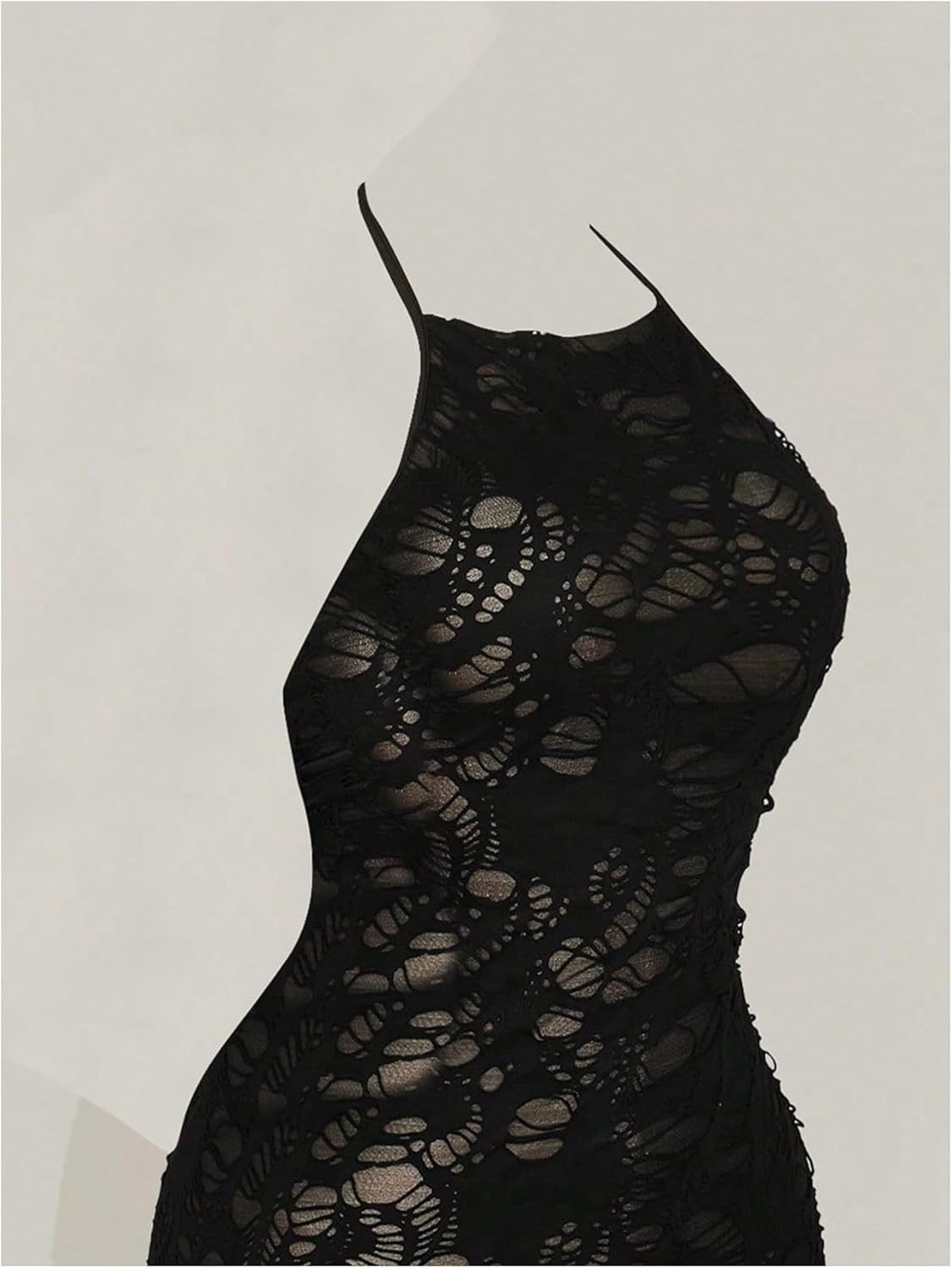 MakeMeChic Women's Plus Size Summer Halter Dress Sleeveless Bodycon Y2K Mini Dresses - Image 5