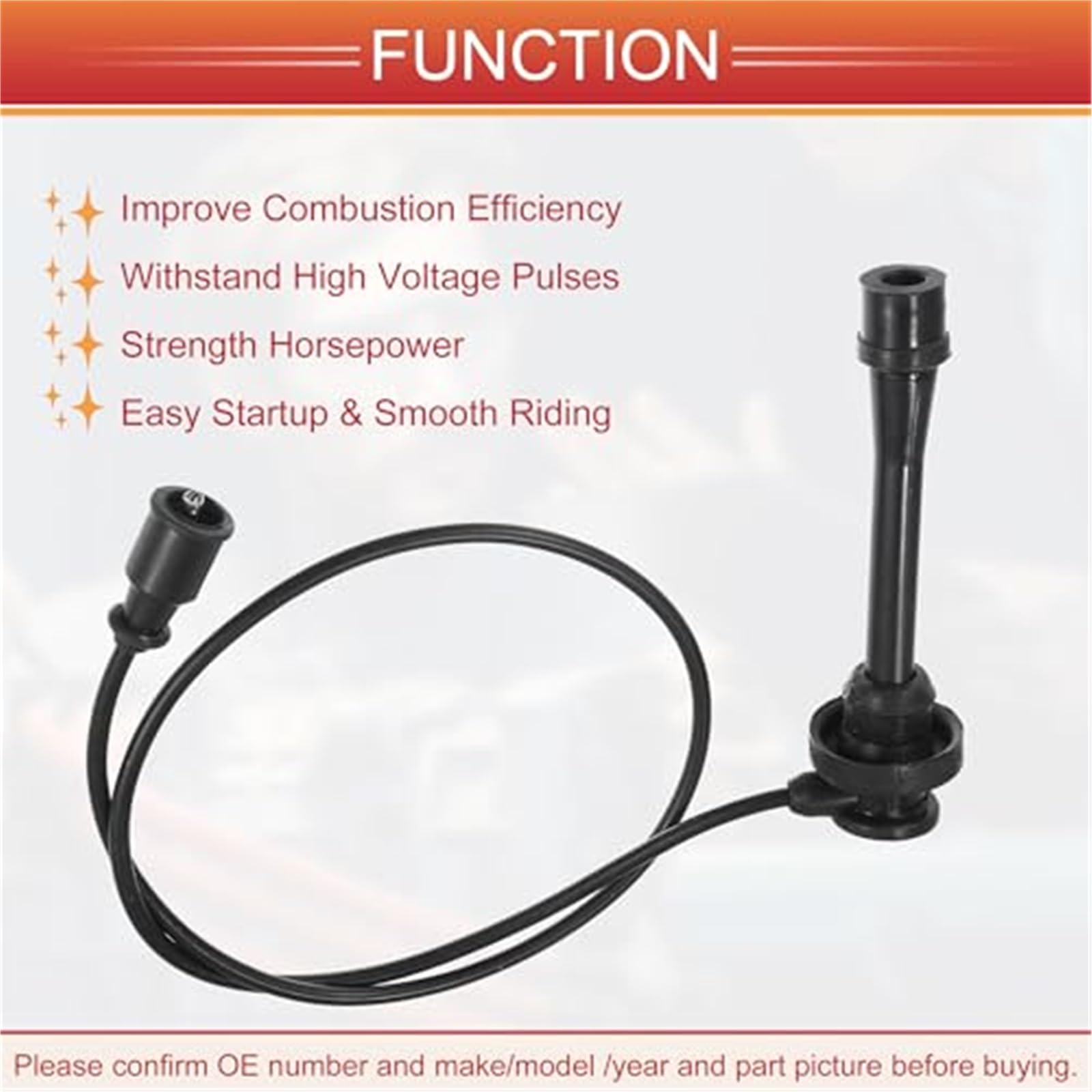 Przewody cewek zapłonowych do świec zapłonowych, kabel 5 mm, do Mitsubishi, Montero 2003-2006 V6 3.8L nr MN153270, opakowanie 3 szt. Przewód zapłonowy do samochodów