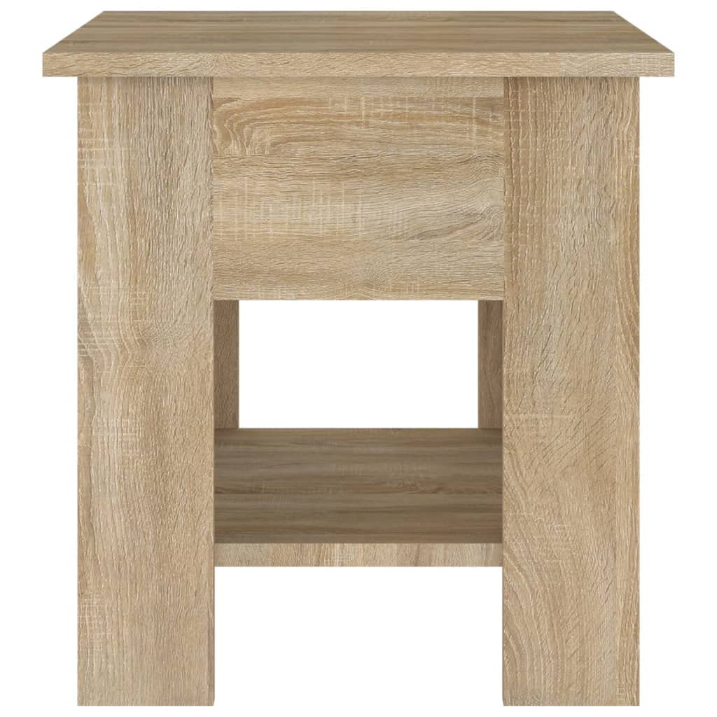 vidaXL Mesa de Centro Auxiliar Consola Mesita Salón Lateral Café Sofá Sala de Estar Muebles Decoración Color Roble 40x40x42 cm Madera Contrachapada