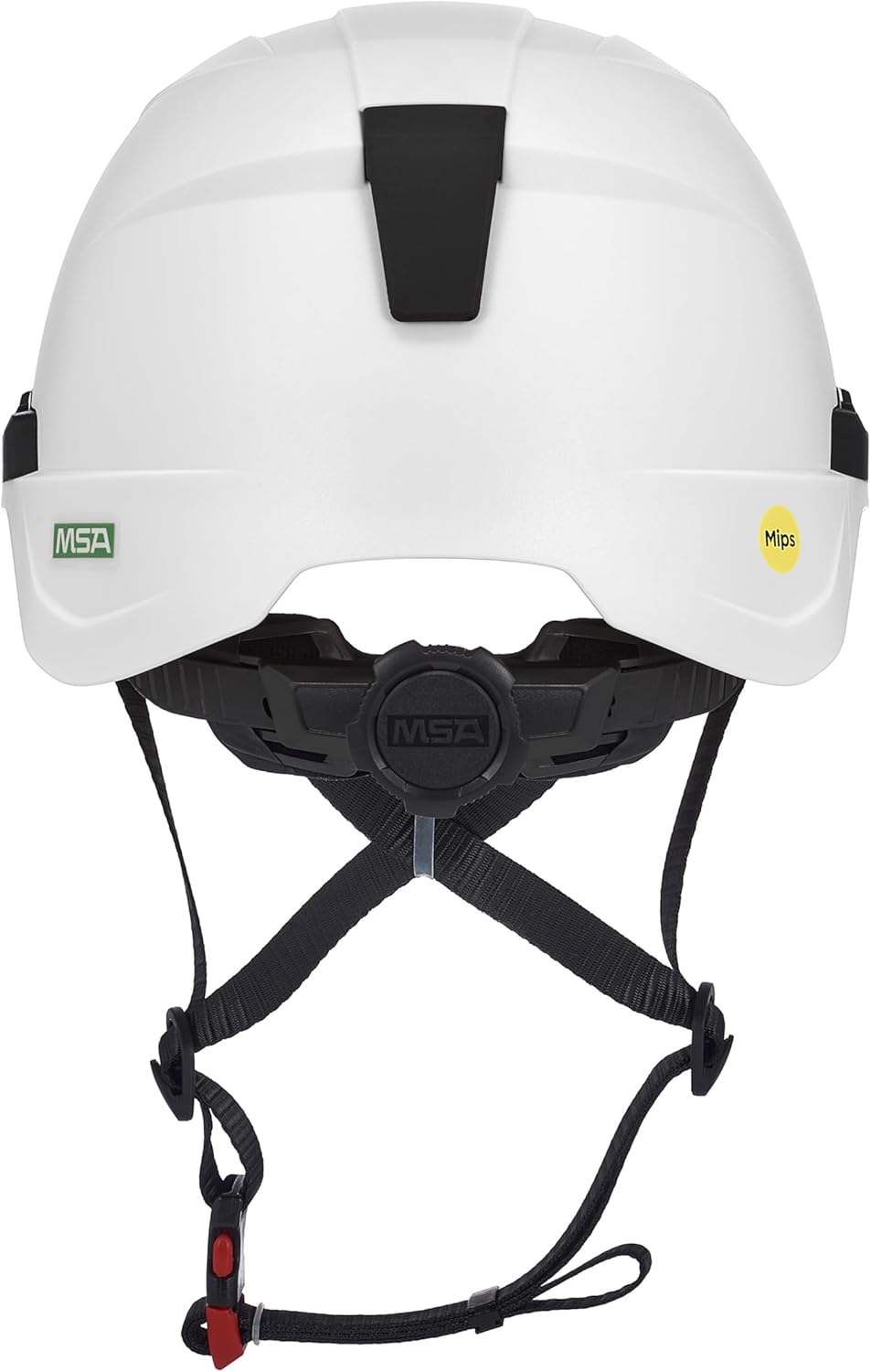MSA V-Gard H2 Pro Safety Type 2 Helmet with Comfortable Fas-Trac III Ratchet Suspension |Push-Button Accessory Rail and Universal Lighting Clips | MIPS® Protection System | Standard Size