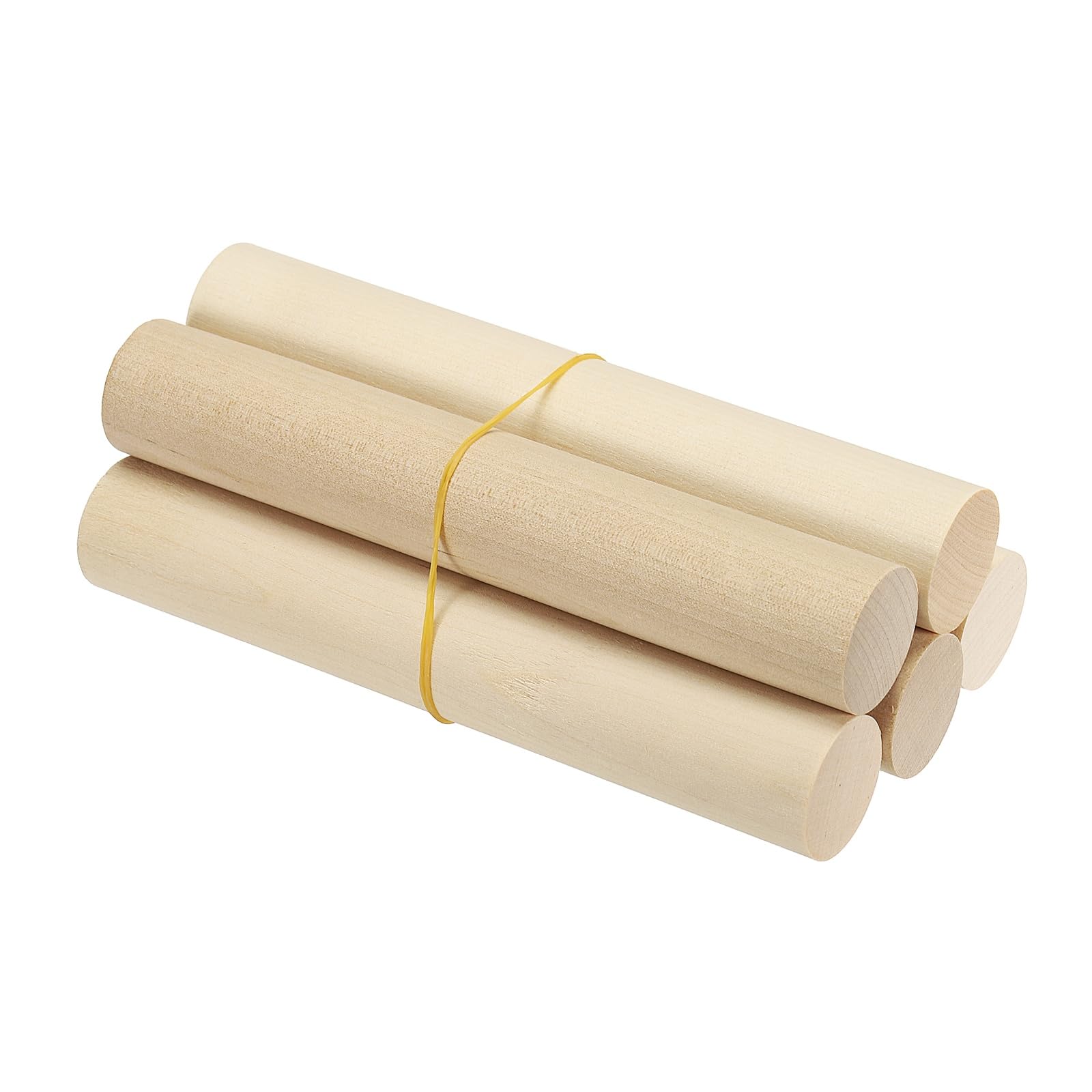 PATIKIL 1 x 6 Inch Wooden Dowel Rod 5 Pcs Wood Dowels for Craft Natural Color