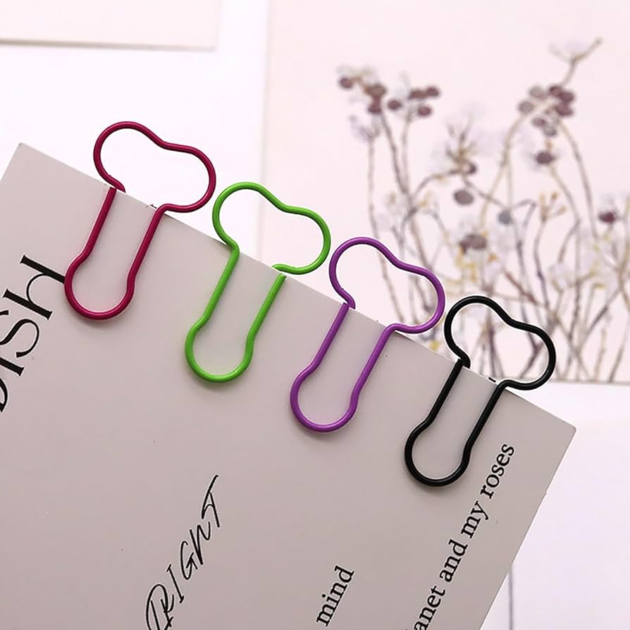 Amazon.com: WYKXZZ Paper Book Clips Penis Shape 4PCS, Novelty