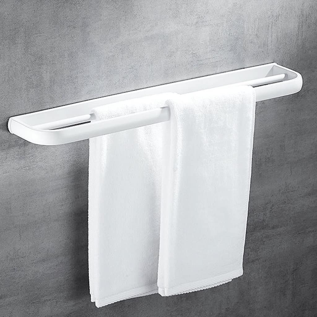 Porte-serviettes blanc double pôle pour une salle de bain moderne et zen