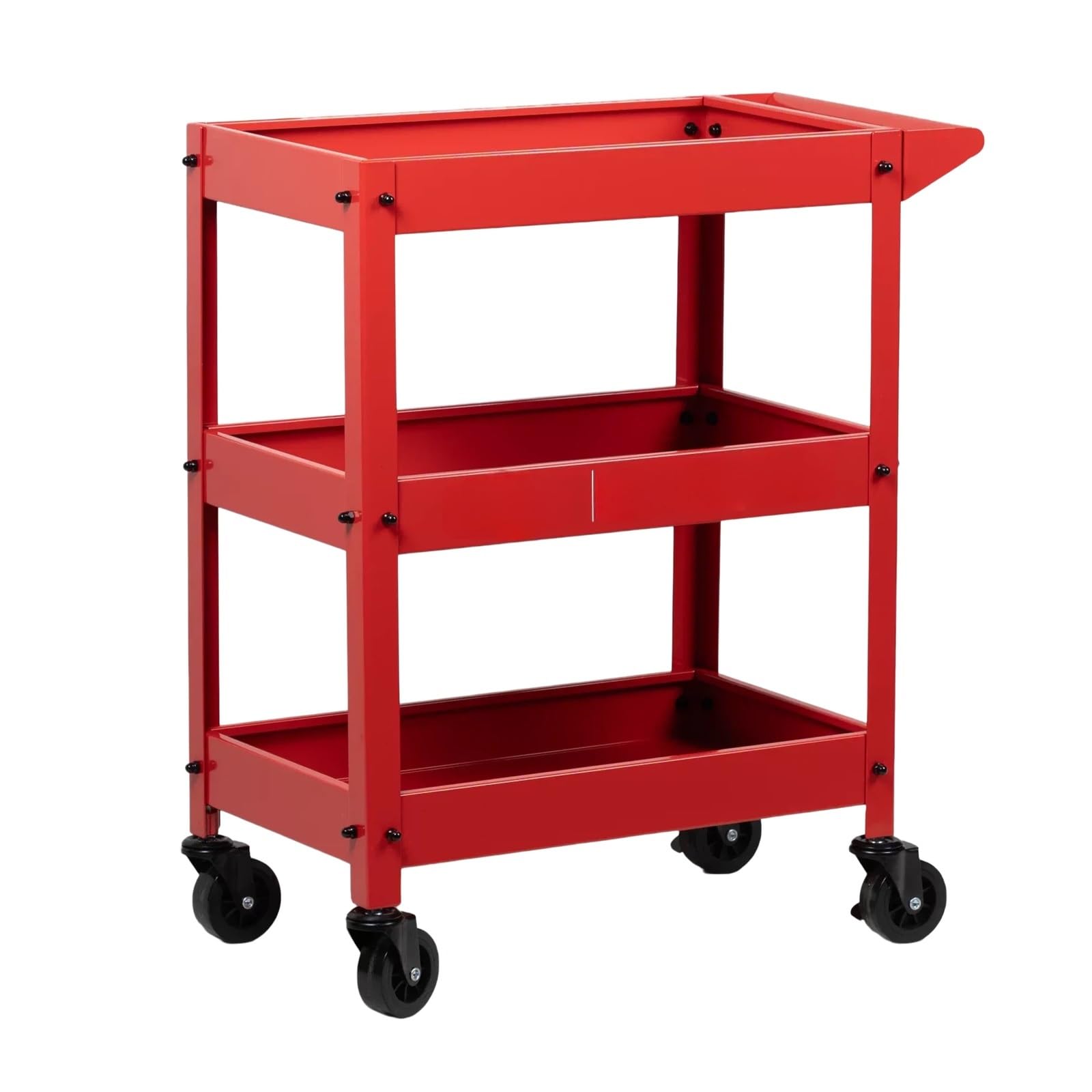 ZYYANSHOP Kitchen Storage Cart 3-Tier Movable Storage Cart Utility Shelf for Kitchen Home Organizer Trolley(Red)