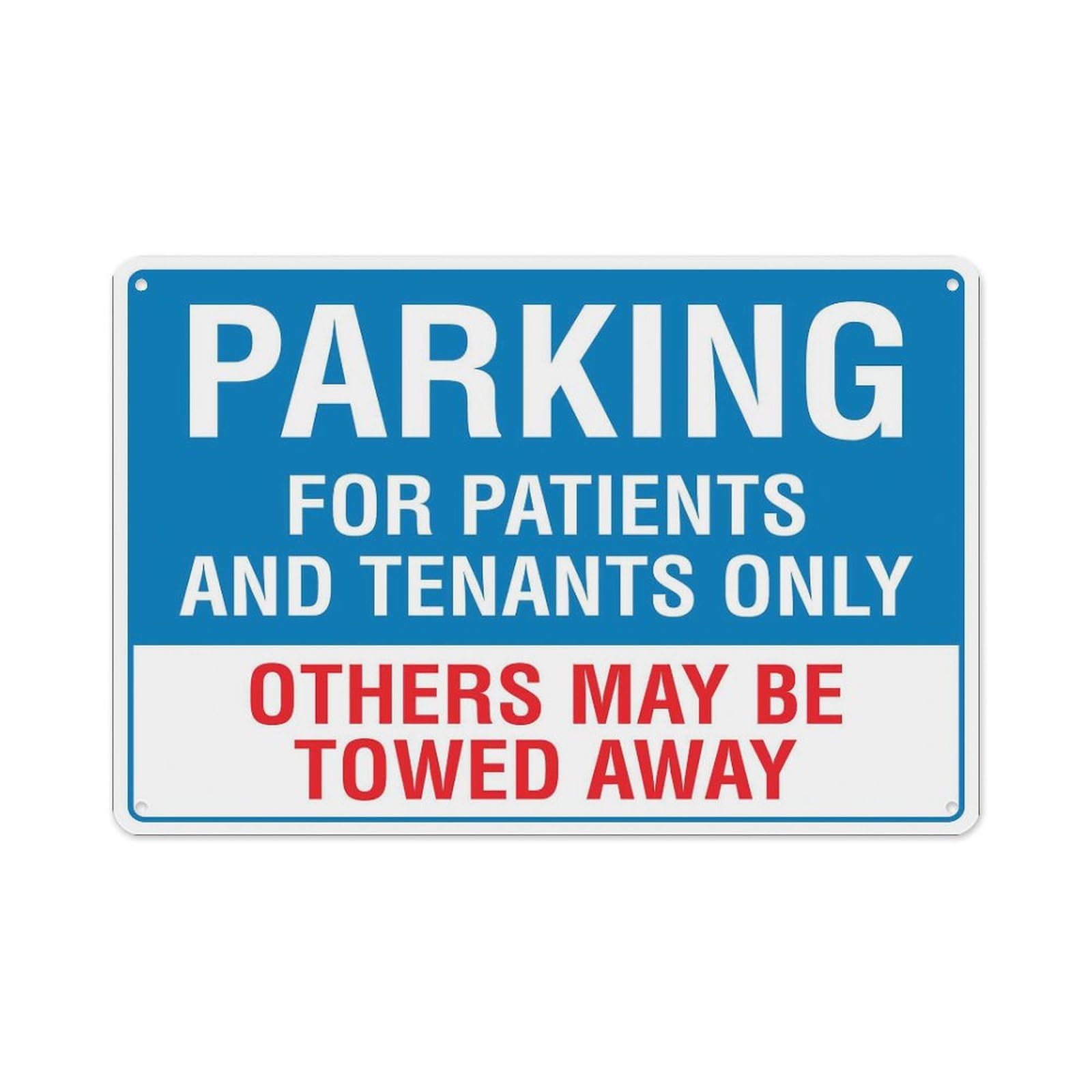 peiyeety Parking for Patients and Tenants Only Sign Aluminum Tin Warning Signs for Home Outdoor Garden 8X12 Inches