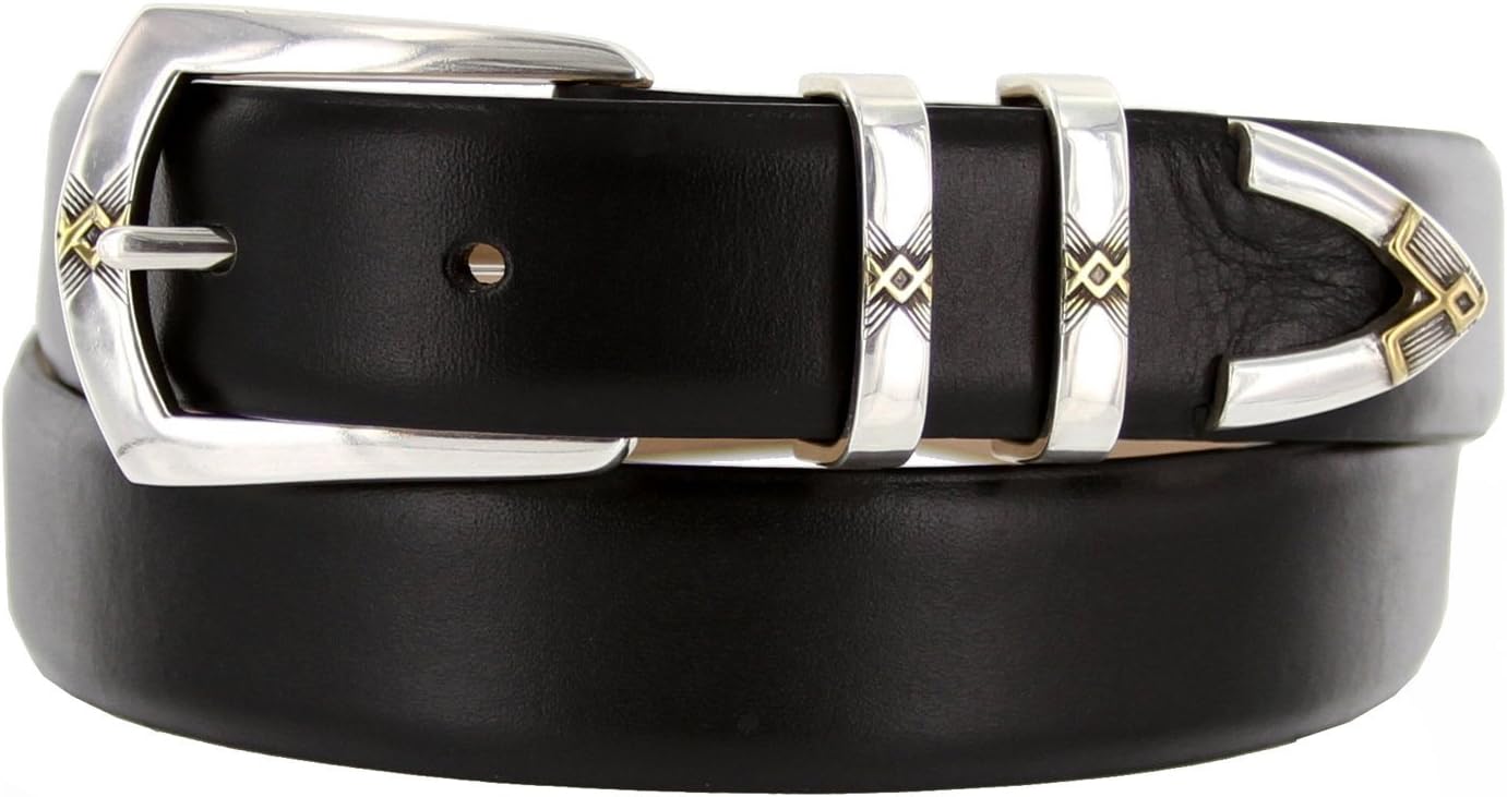 St.Marks Genuine Full-Grain Cowhide Leather Designer Dress Golf Belts for Men 1-1/8" Wide