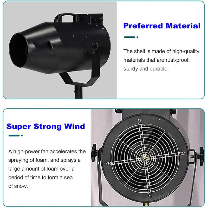 Máquina de Espuma Grande, cañón de Espuma para Fiestas de 1000 W, máquina portátil con trípode, Potente máquina de Espuma para Fiestas, para jardín, Piscina y Eventos al Aire Libre.