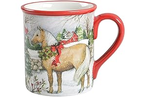 Christmas on the Farm Rustic 18 oz. Mugs, Set of 4