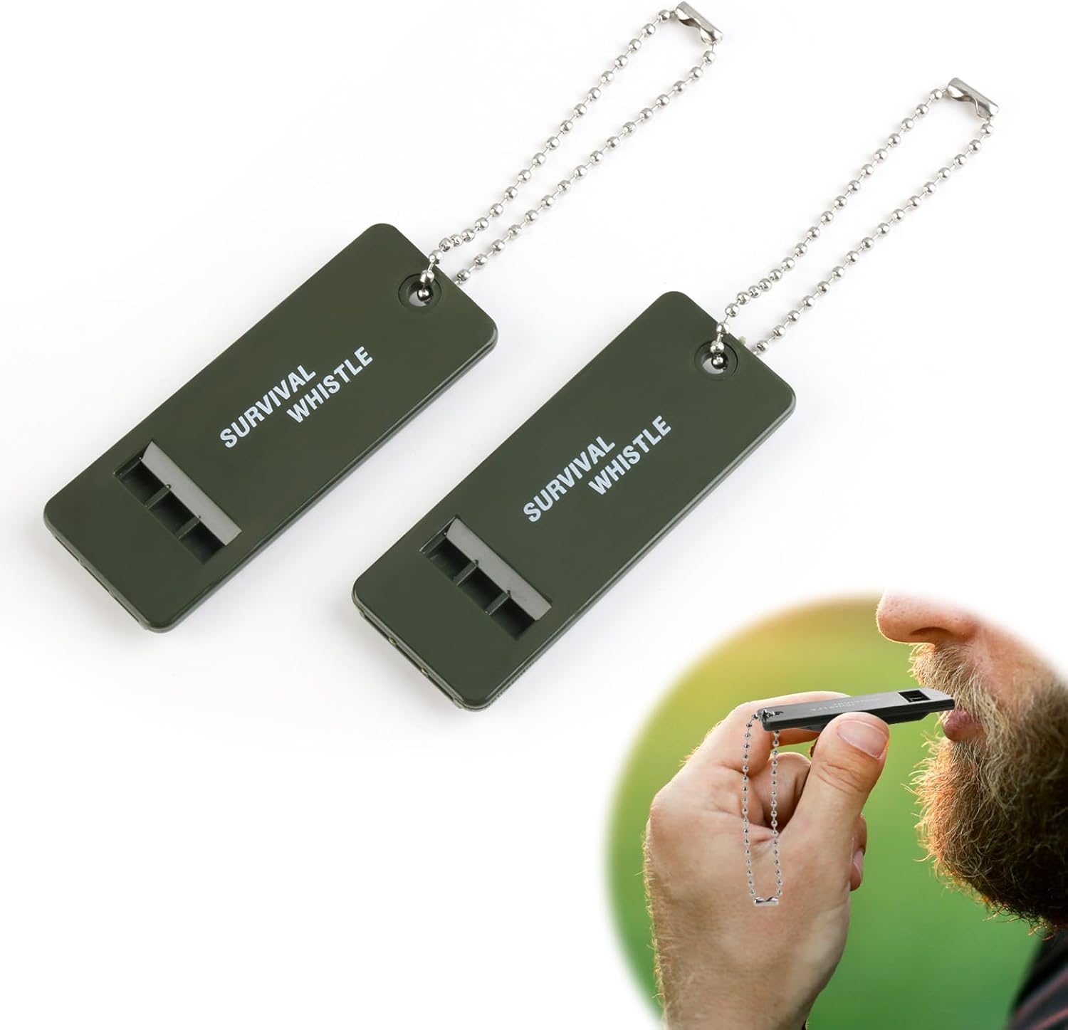 Emergency Whistles, 120db Multi-Audio Loud Safety Accessories with Keychain, Flat Survival Whistle for Outdoor Camping Hiking Boating Backpacking Fishing Kayak Adults Kids Rescue Signal (2PCS) Emergency Whistles, 120db Multi-Audio Loud Safety Accessories with Keychain, Flat Survival Whistle for Outdoor Camping Hiking Boating Backpacking Fishing Kayak Adults Kids Rescue Signal (2PCS)