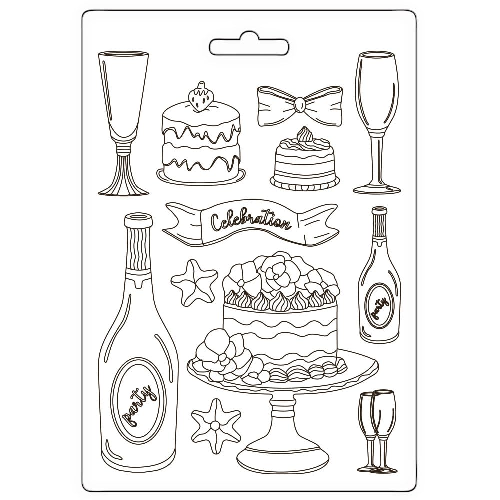 Stamperia K3PTA5667 Soft Mould A5, Grey, 14.8 x 21 x 1.1 cm, 14,8 x 21 x 1,1 cm - Image 3