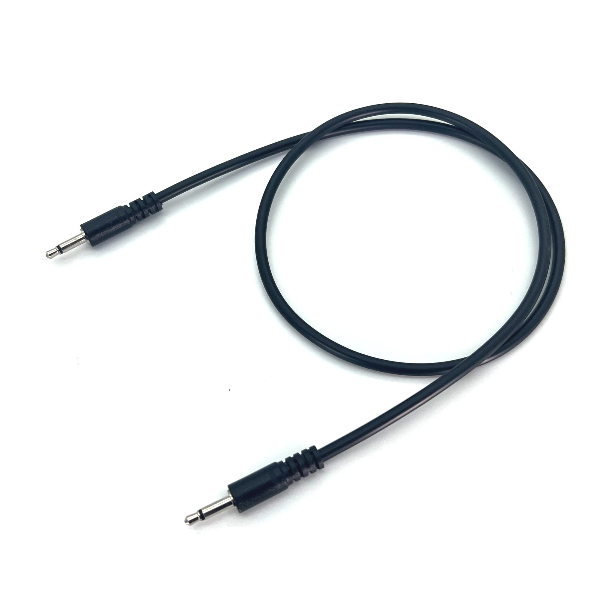 Sonic Plumber 3.5mm (1/8 Inch) Mono Modular Patch Cables - Black (60cm /2ft, 5 pack)