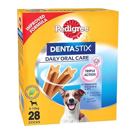 Pedigree Dentastix Small Breed (5-10 kg) Oral Care Dog Treat, 440g Monthly Pack (28 Chew Sticks)