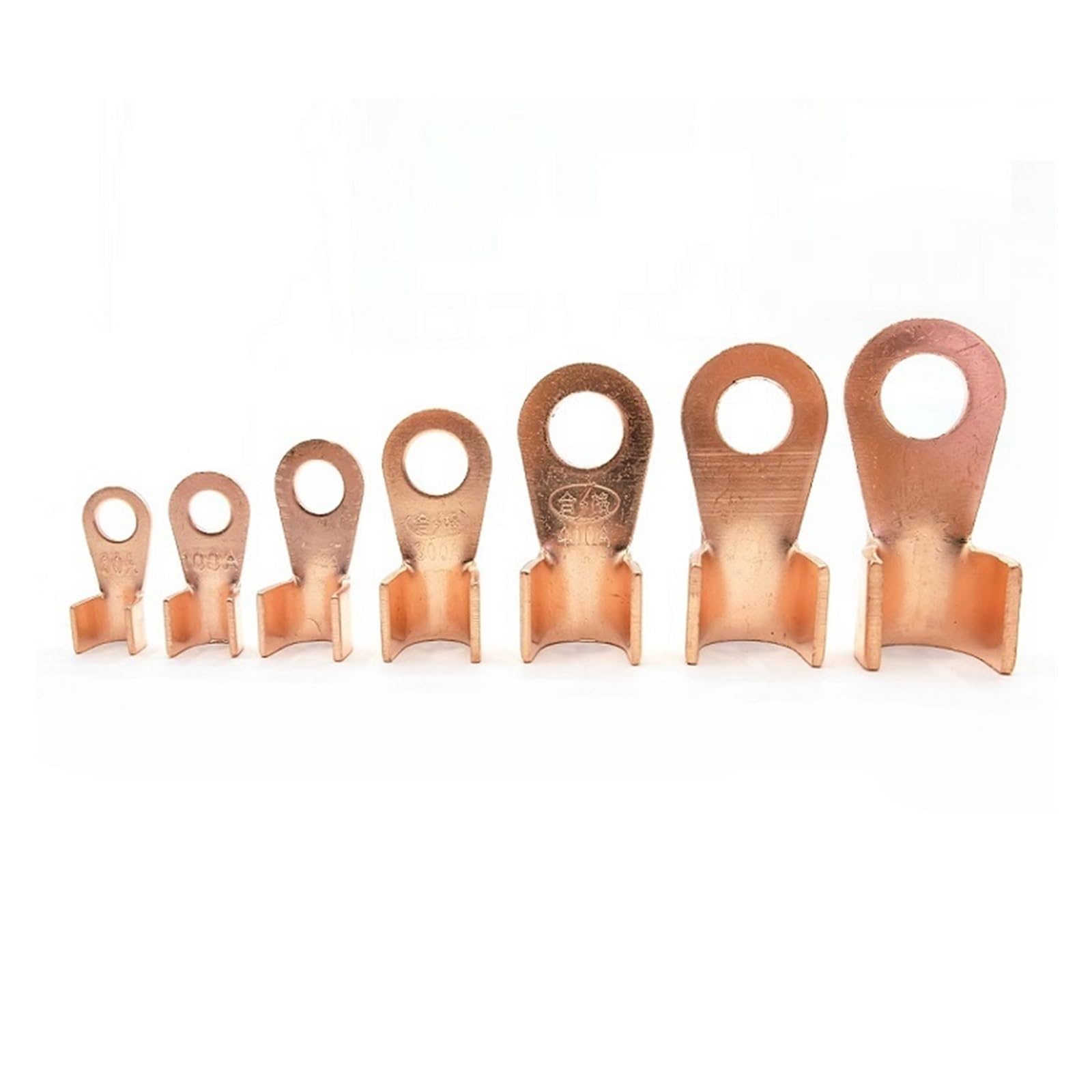 OT-Serie Terminal 3 10 20 40 50 60 80 100 A Spleißdraht Kupfer O-förmiger runder blanker Kabelstecker (Size : 198PCS with box)