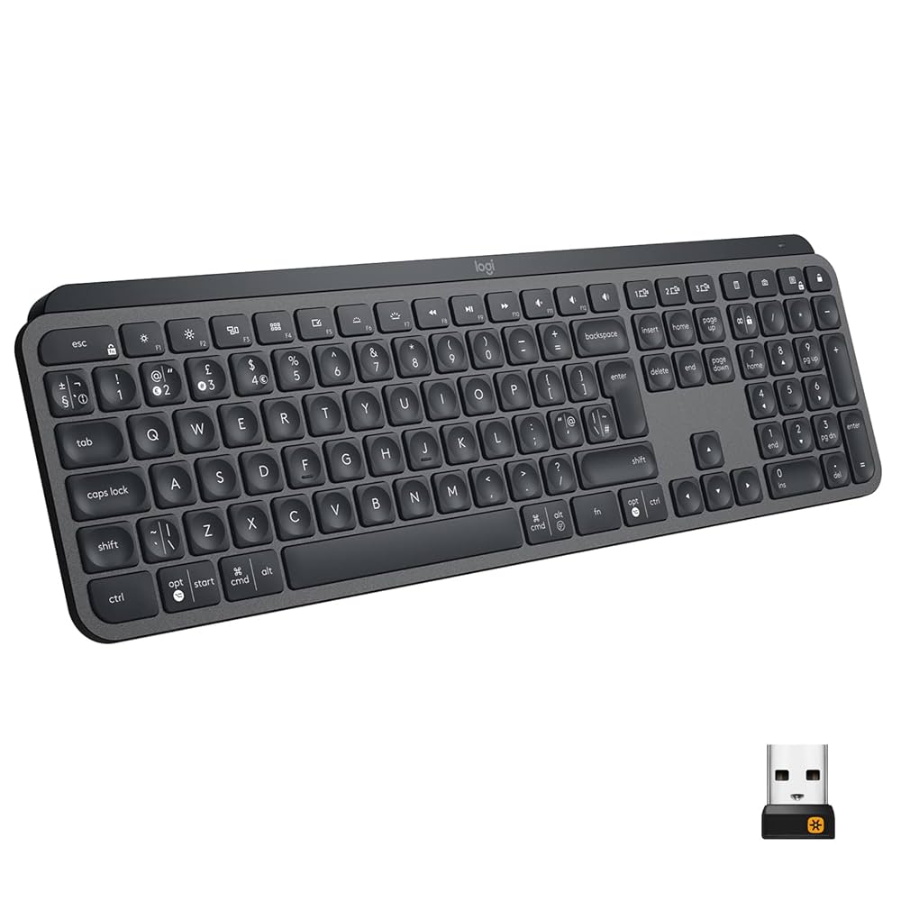 Logicool　mxkeys Logitech MX Keys bezprzewodowa klawiatura, odbiornik