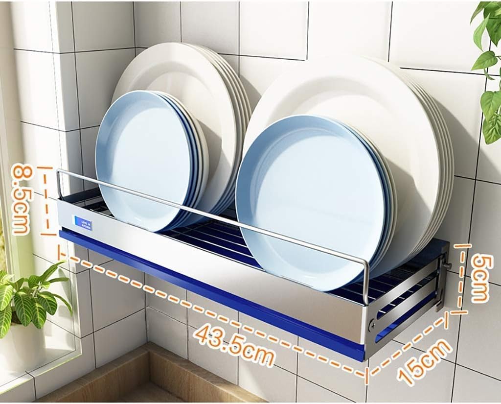Scaffali da Cucina, Combinazione di scolapiatti in Acciaio Inox 304 a Parete - Installazione Perforata.