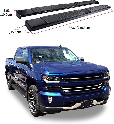 Miniatura 9 de YITAMOTOR Estribos laterales de aluminio estilo OE de 6 pulgadas, barras Nerf, compatibles con Chevy SilveradoGMC Sierra 1500 2007-2018 y 2007-2019