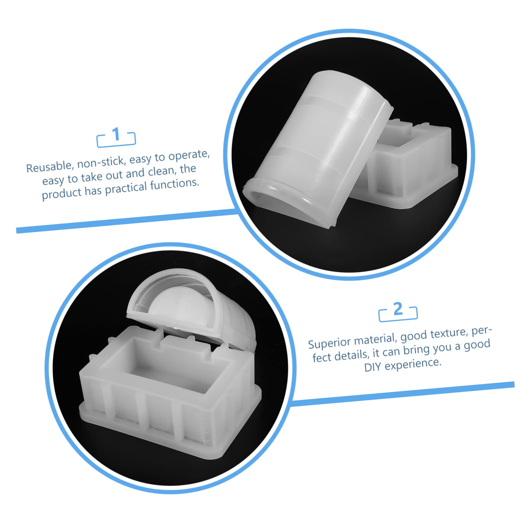 jojofuny 4 Set Stampo Silicone per Fai da Te Baule Del Set Completo per Artigianato Epoxy Mold per Scatola Porta Gioielli Flessibile e Resistente per Progetti Creativi